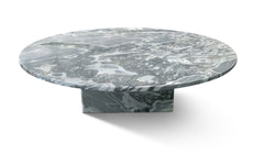 Blue Gray natural marble coffee table, living room table,natural stone, Ø35.4 h9.8 Inch/Ø90 h25 cm, genuine marble, real marble
