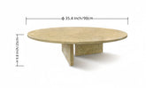 Gold Yellow Beige natural marble coffee table, living room table,natural stone, Ø35.4 h9.8 Inch/Ø90 h25 cm, genuine marble, real marble