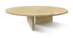 Gold Yellow Beige natural marble coffee table, living room table,natural stone, Ø35.4 h9.8 Inch/Ø90 h25 cm, genuine marble, real marble