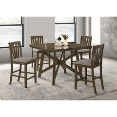 Maxine Brown 5-piece Counter Height Dining Set