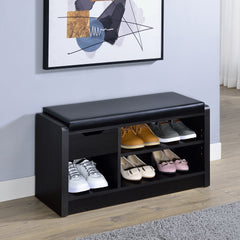 Astor Black 1-drawer Storage Bench