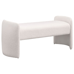 Joshua Ivory Velvet Upholstered Accent Bench