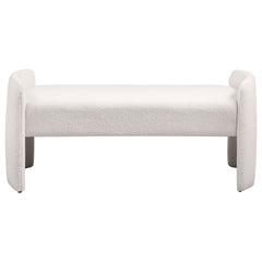 Joshua Ivory Velvet Upholstered Accent Bench
