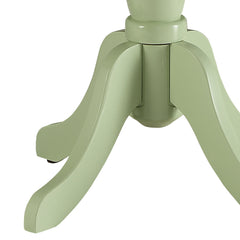 Light Green Side Table with Turned Pedestal