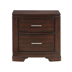 Cherry Finish Sleek Design Nightstand with Two Storage Drawers Transitional Style Bedroom Furniture 1pc