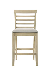 Beautiful Cream Color Counter Height 5Pc Dining Set Pub Height Square Dining Table Cream Upholstered Chair Dining Room Set Wooden