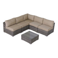 Fully Assembled 4-Piece Wicker Patio Set with Premium Cushions
