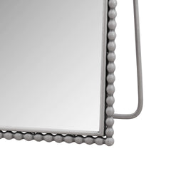 Iron Arch Retro Full Length Mirror With Supporting Feet, For Living Room, Bedroom (Silver)