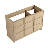 48" Freestanding Bathroom Vanity & 3 Soft-Close Cabinet Doors, Plywood, Dune Oak (KD-PACKING)-Excluding Sink