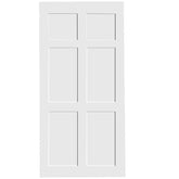 CRAZY ELF 28" x 84" Six Panel Real Primed Door Slab, DIY Panel Door, Modern Interior Barn Door, Water-proof, Anti-deformation, Pre-Drilled Ready to Assemble, Suitable for Pre-hung Door and Barn Door
