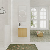 20" Wall-Mounted Bathroom Vanity with Ceramic Sink, Storage Cabinet with Doors,Bathroom Cabinet Set