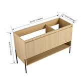 48" Freestanding Bathroom Vanity & 3 Soft-Close Cabinet Doors (KD-Packing)-Excluding Sink