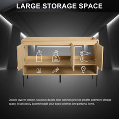 48" Freestanding Bathroom Vanity & 3 Soft-Close Cabinet Doors (KD-Packing)-Excluding Sink