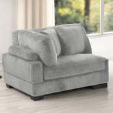 Bentley modern style Corduroy fabric upholstered CORNER Wedge made with wood frame in Gray (NJ Warehouse inventory)