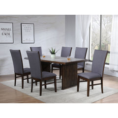 Wawona Brown 7-piece Rectangular Dining Table Set
