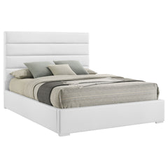 Dulcey White Upholstered Eastern King Platform Bed