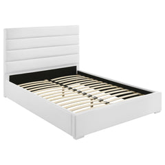 Dulcey White Upholstered Eastern King Platform Bed