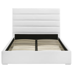 Dulcey White Upholstered Eastern King Platform Bed