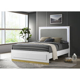 Sophia White Eastern King Panel Bed