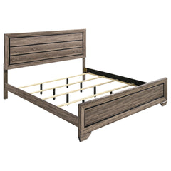 Oatfield Washed Taupe Panel Eastern King Bed with Slat