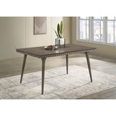 Perkins Dark Brown Rectangular Wood Dining Table