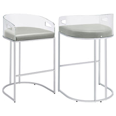 Mello Chrome Upholstered Bar Chair (Set of 2)