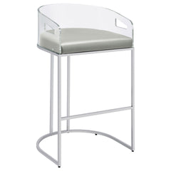 Mello Chrome Upholstered Bar Chair (Set of 2)