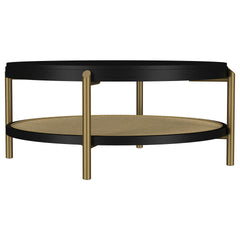 Benson Black 3-piece Round Coffee and End Table Set