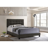 Dordrecht Charcoal Upholstered Eastern King Panel Bed