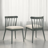 2-Piece Rustic Dining Chairs, Solid Wood Frame, Farmhouse Design, Easy Assembly