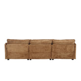 UNITED WE WIN 112" Oversized Sectional Sofa Cloud Couch for Living Room, Modern Chenille L Shaped Couch, Comfy Boucle Modular Sofa Sleeper with Moveable Ottoman & Memory Foam