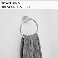 8-Pieces Brushed Nickel Bathroom Accessories Set, Stainless Steel Bathroom Hardware Set, Bath Towel Bar Set, Towel Racks for Bathroom Wall Mounted.