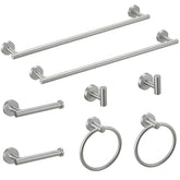 8-Pieces Brushed Nickel Bathroom Accessories Set, Stainless Steel Bathroom Hardware Set, Bath Towel Bar Set, Towel Racks for Bathroom Wall Mounted.