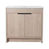 36" Freestanding Bathroom Vanity & 2 Soft-Close Cabinet Doors ((KD-PACKING),Only Including Cabine-BVB02436PLO