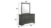 Blaze Upholstered Modern Style 5 Pc Queen Bedroom Set with LED Headboard Made with Wood in Metallic Gray(CA WAREHOUSE)