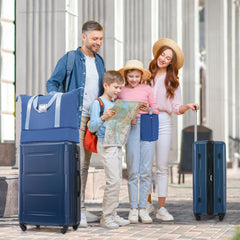 2 Piece Luggage Set with Bags Expanable Spinner Wheels ABS Lightweight Suitcase with TSA Lock 20inch+24inch