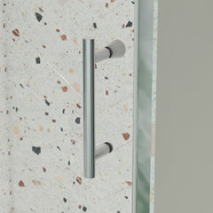 50-54" W x 71" H Piovt Swing Glass Shower Door,Pivot Frame Sliding Shower Door with 1/4"(6mm) Clear SGCC Tempered Glass,Chrome Finish Shower Doors,Reversible Installation
