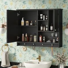 36 Inch Wall Mounted Medicine Cabinet, Bathroom Storage Cabinet with Mirror Door and Adjustabl Shelf, Mirror Cabinet for Bathroom
