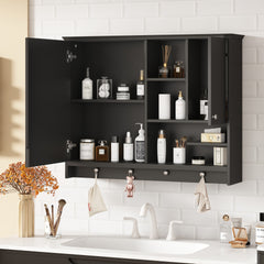 36 Inch Wall Mounted Medicine Cabinet, Bathroom Storage Cabinet with Mirror Door and Adjustabl Shelf, Mirror Cabinet for Bathroom