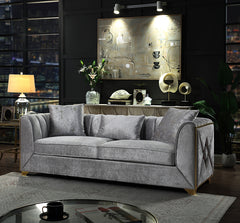 Velencia Modern Style Sofa made with wood in Silver same asG150109224 (NJ inventory,)