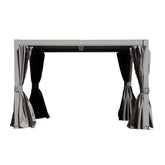 10x10 FT Outdoor Louvered Pergola with Adjustable Louvers-Gray