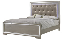 Alana G6800A-KB King Bed ( 3 Boxes) , Silver Champagne
