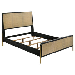 Anser Black and Natural 5-piece Eastern King Bedroom Set
