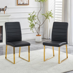 2-Pack - Heavy-duty chairs set: 2.1" thick cushion, iron frame, perfect for home or office. Classic colors, great value