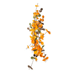 Set of 12, 8" Fall Leaves Wreath, Botanicals Decor for Harvest Festival Fall Festival & Thanksgiving Table Decorations