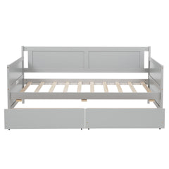 Twin Size Pine Wood Daybed with two Storage Drawers ,Grey(OLD SKU:W50426286)