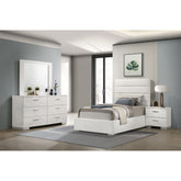 Dulcey White High Gloss 4-piece Twin Bedroom Set