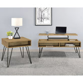Golden Oak 2-piece Lift Top Coffee and End Table Set