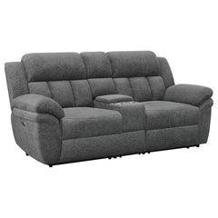 Divine Charcoal Upholstered Power Loveseat