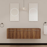 60 Inch Wall-mounted Bathroom Vanity (Only the Cabinet Body, No Top Sink)-BVB09160BRE